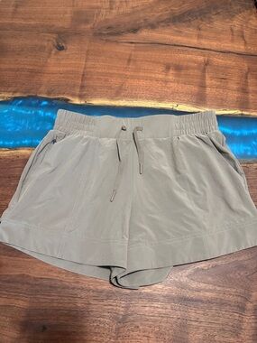 all in motion Taupe Elastic-Waist Athletic Shorts